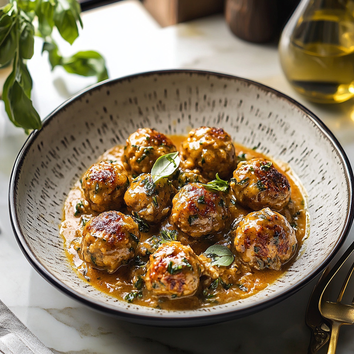 Crockpot Garlic Butter Chicken Meatballs Recipe