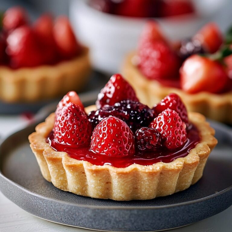 Strawberry Custard Tarts with Glaze Recipe