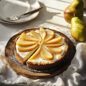 Delicious Pear and Ricotta Cheesecake Recipe