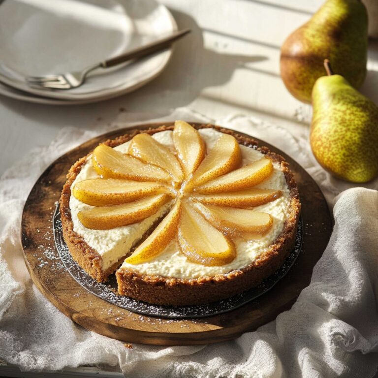 Delicious Pear and Ricotta Cheesecake Recipe