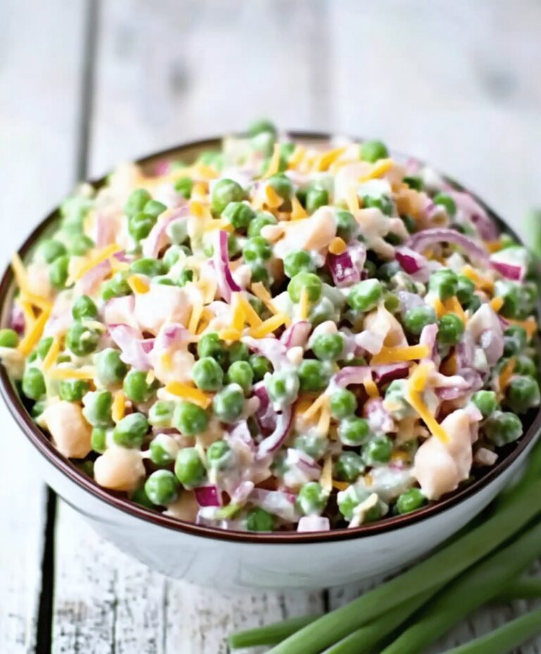 Pea Salad Recipe With Red Onions And Cheese Recipe