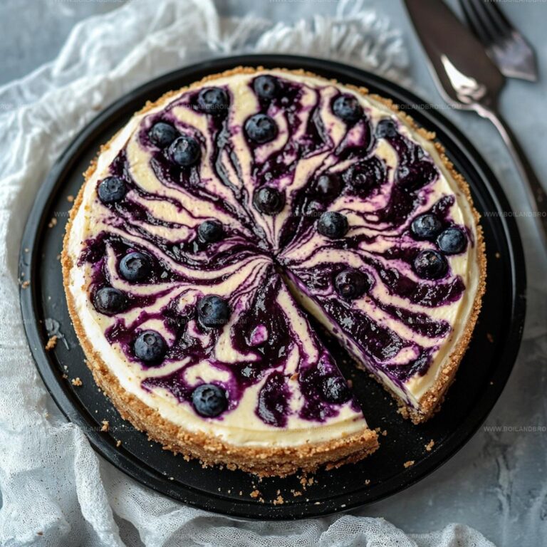 Elegant White Chocolate Blueberry Cheesecake Recipe