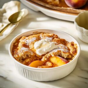 Easy Cinnamon Sugar Peach Cobbler Recipe