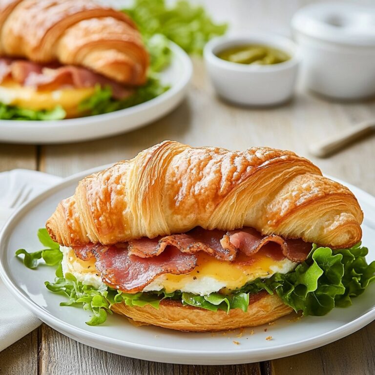 Maple Mustard Croissant Breakfast Sandwich Recipe
