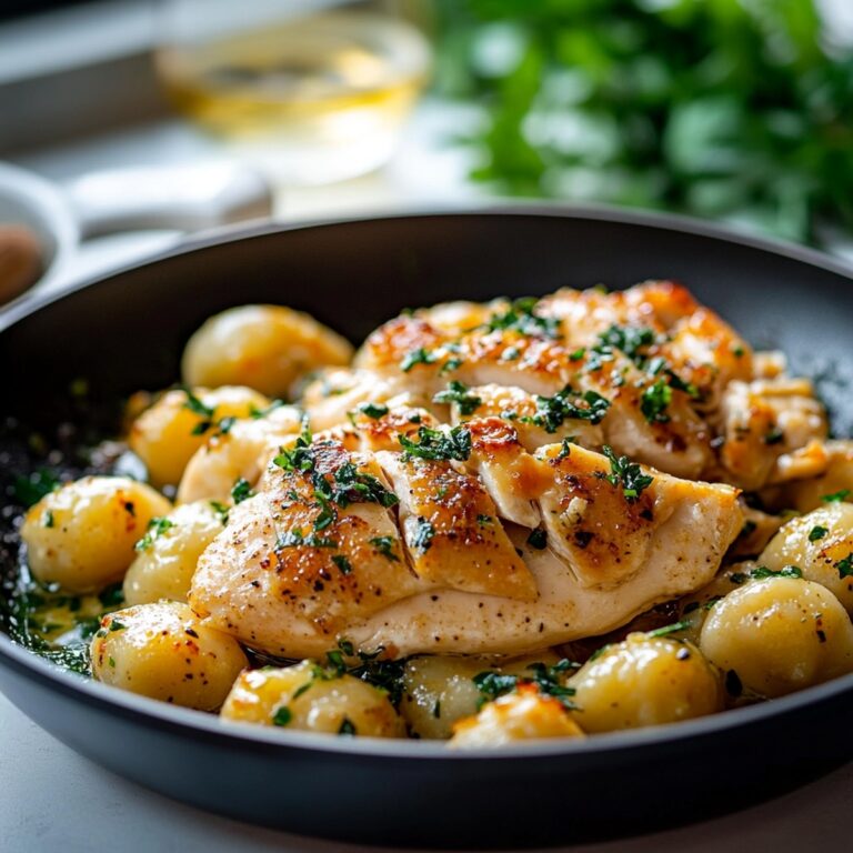 Creamy Garlic Chicken Gnocchi Skillet Recipe