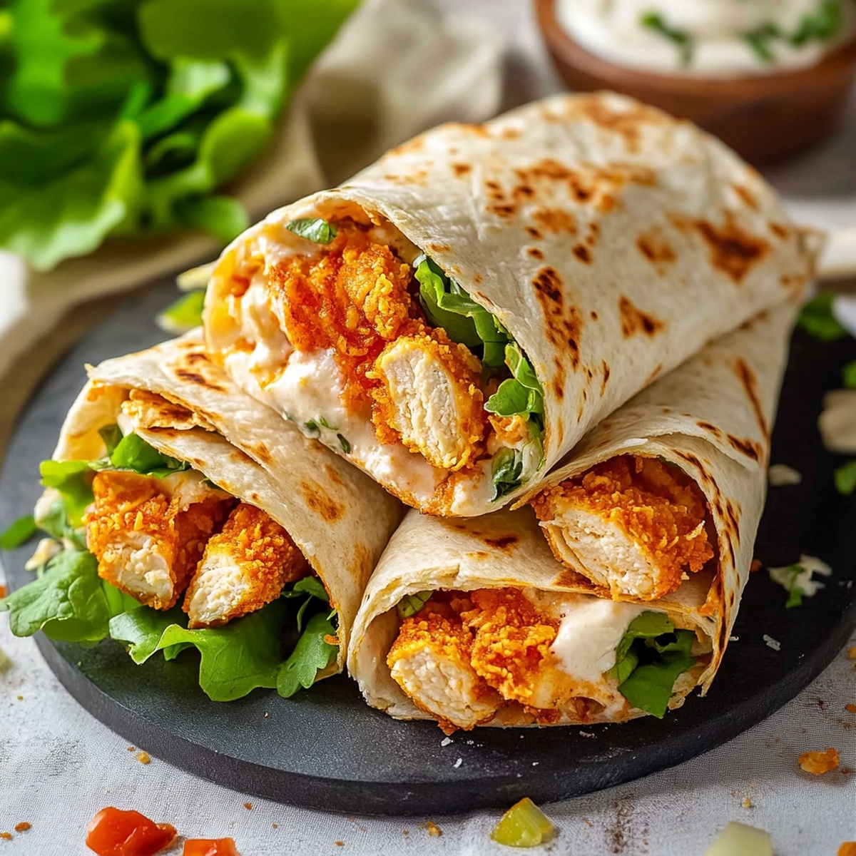 Crispy Buffalo Chicken Wraps Recipe