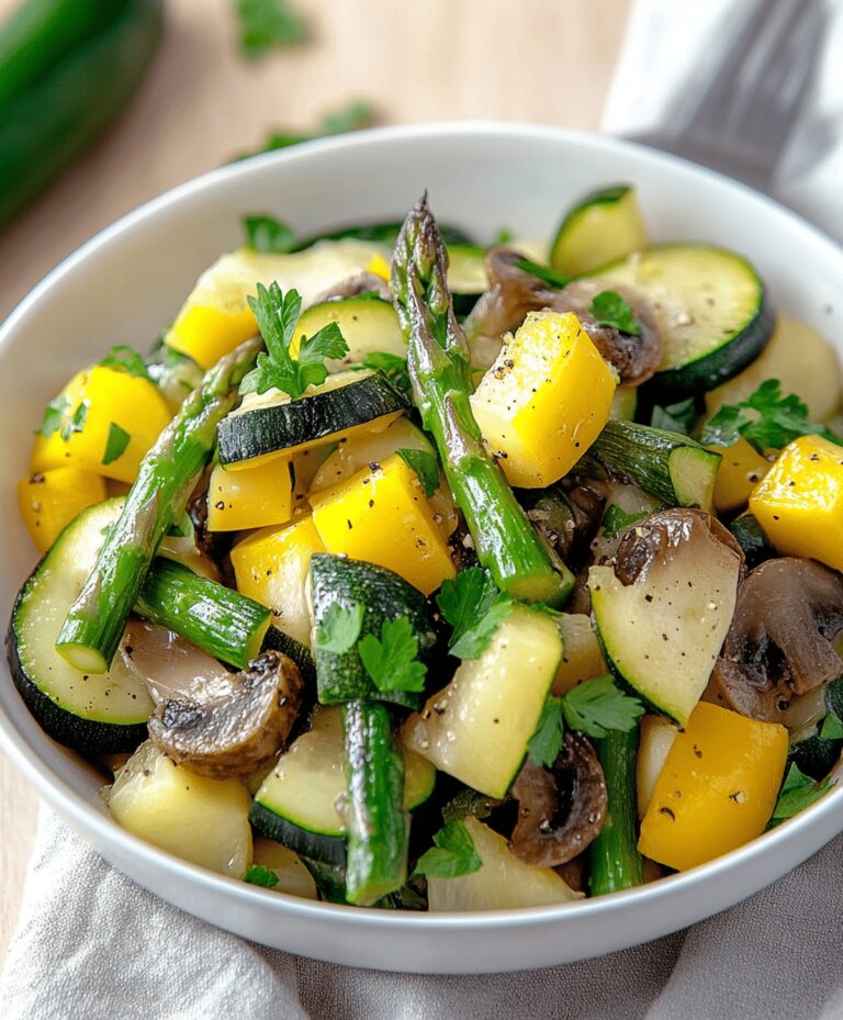 Flavorful Asparagus With Zucchini And Squash Recipe