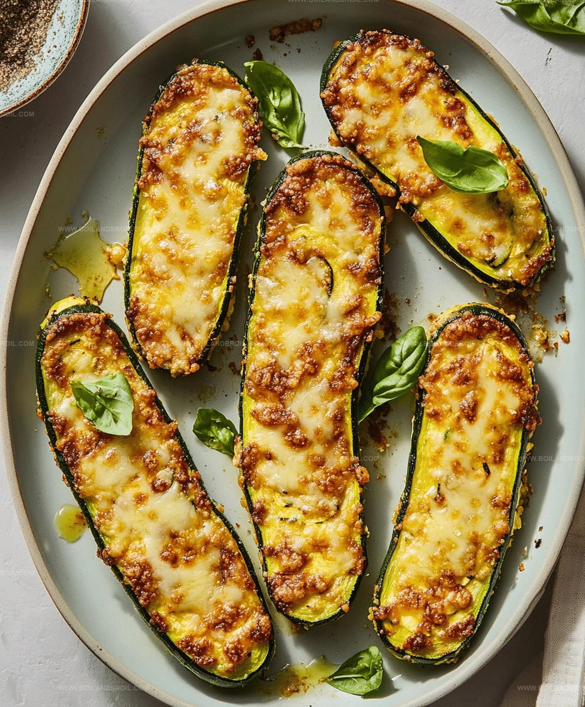 Tender Cheesy Zucchini Steaks Recipe