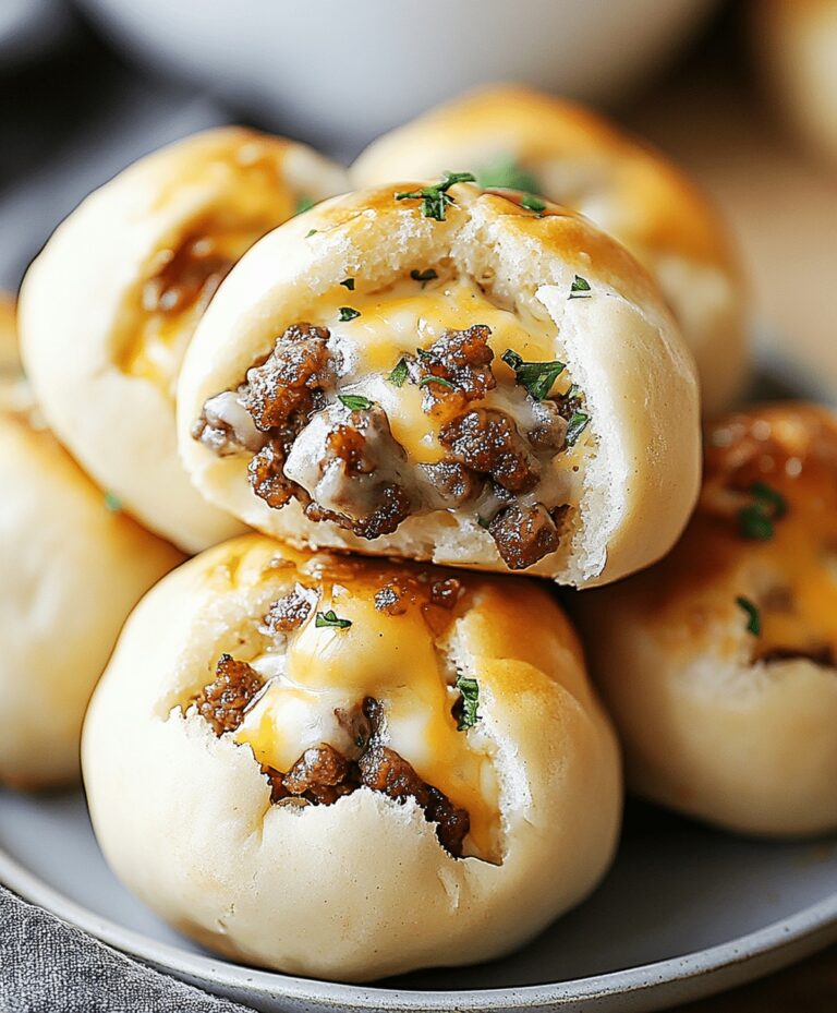 Garlic Parmesan Cheeseburger Bombs Recipe