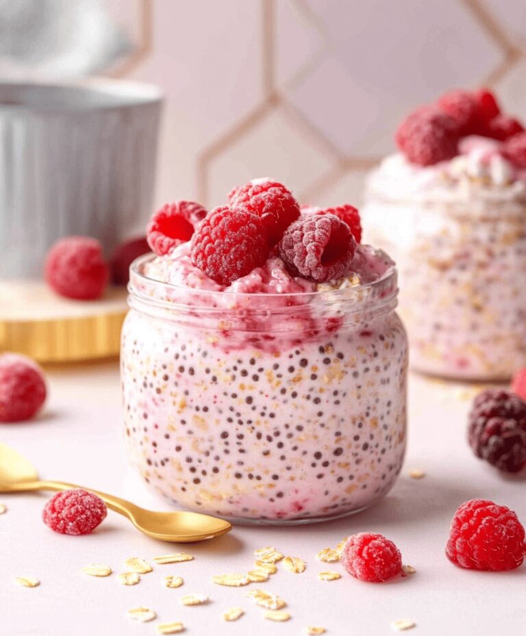 Raspberry Overnight Oats Recipe