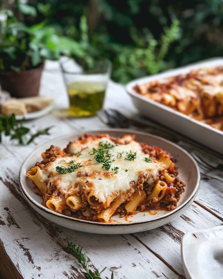 Tremendous Baked Rigatoni with Meat Sauce Recipe