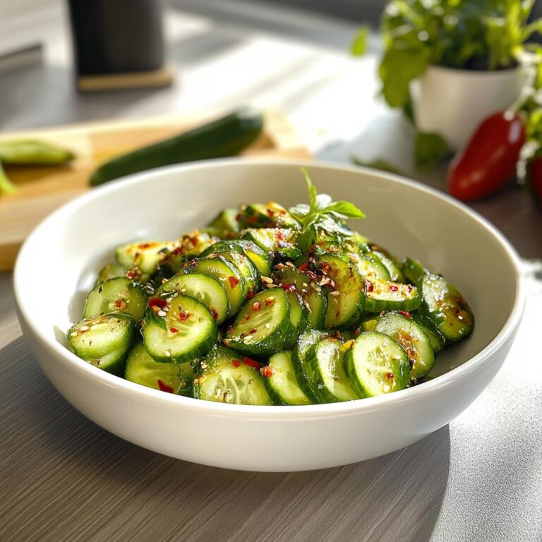 Zesty Spicy Cucumber Salad Recipe