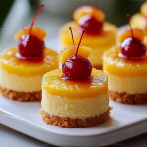 Mini Pineapple Upside-Down Cheesecakes Recipe