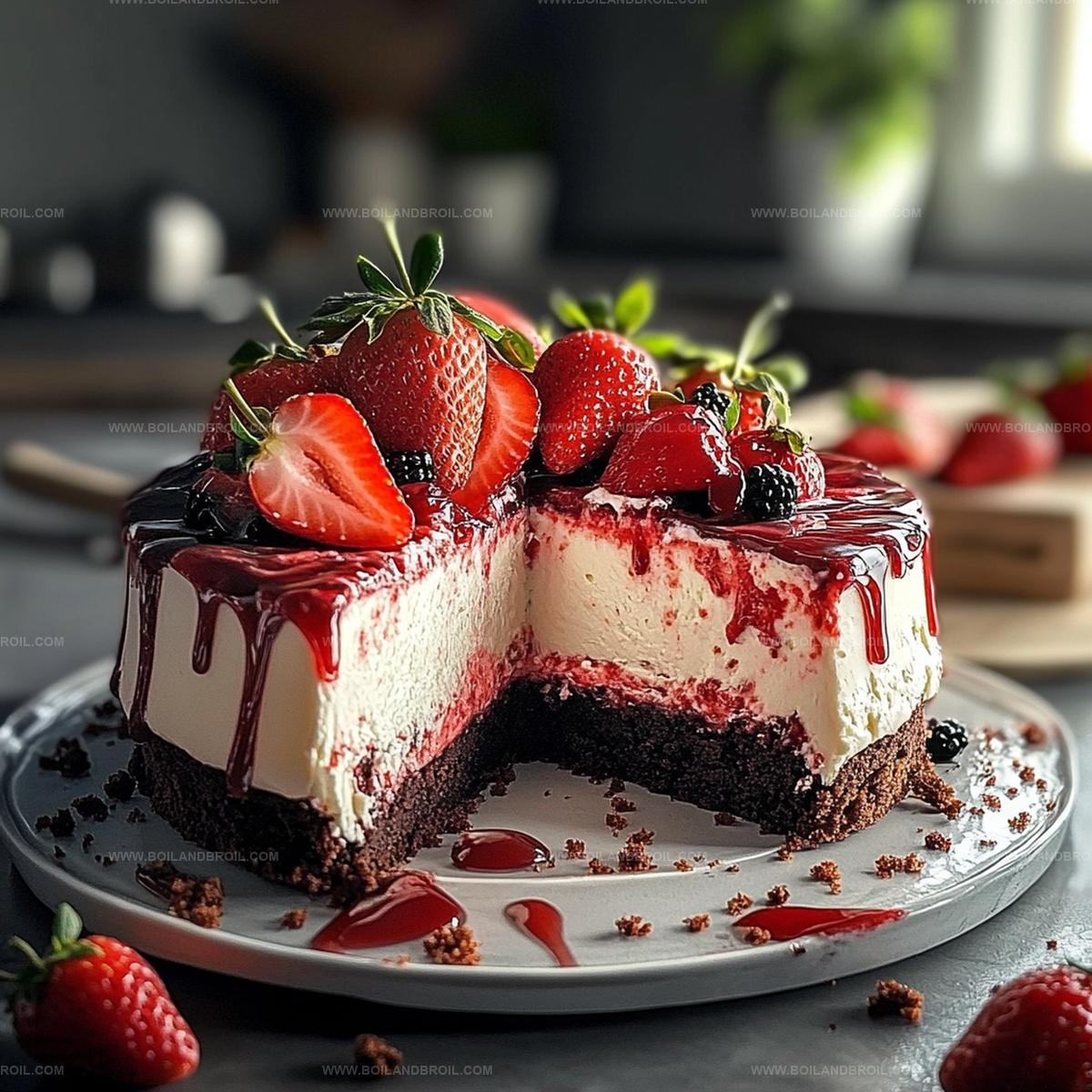 Red Velvet Strawberry Cheesecake Recipe