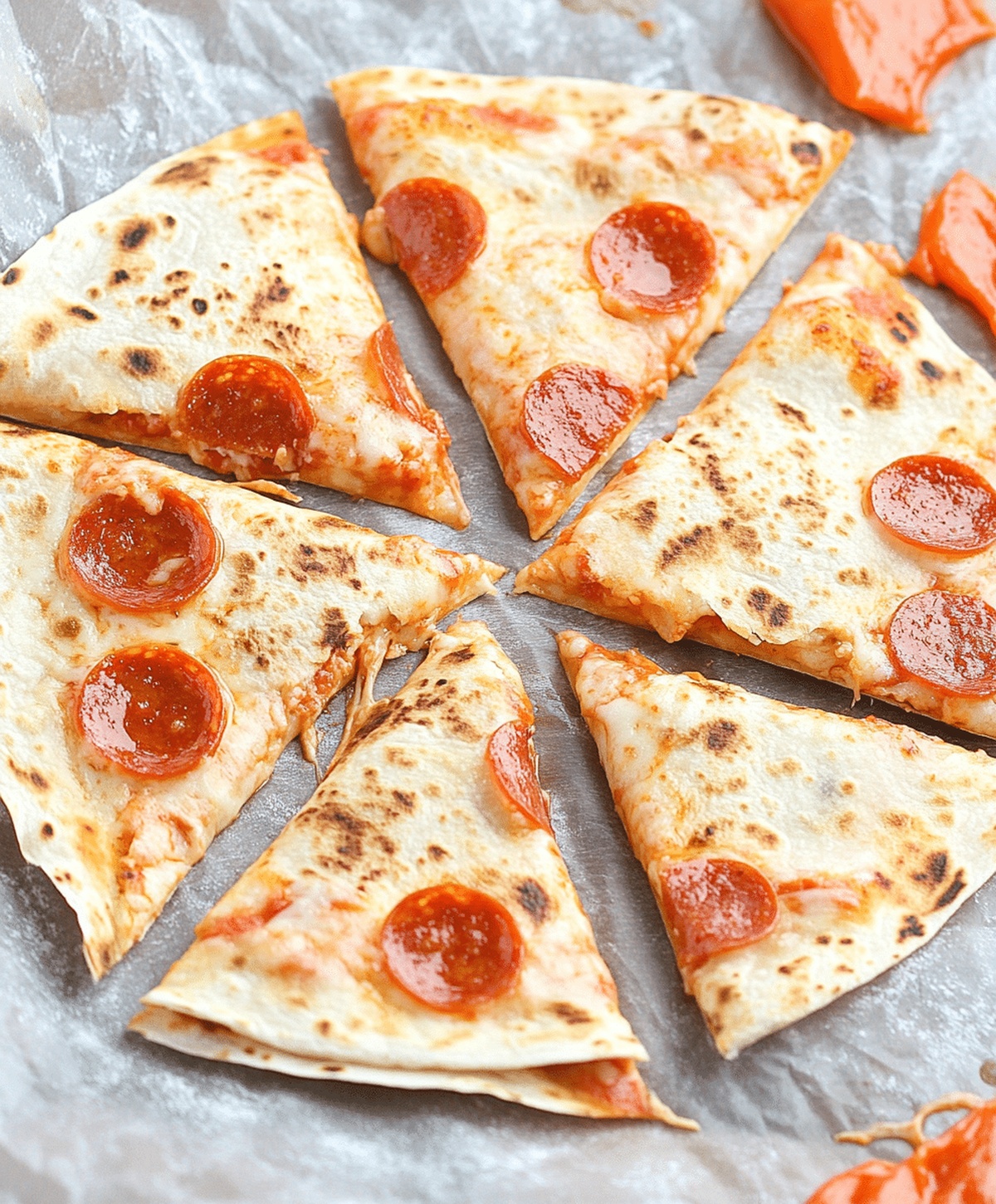 Super Easy Pepperoni Pizza Quesadillas Recipe