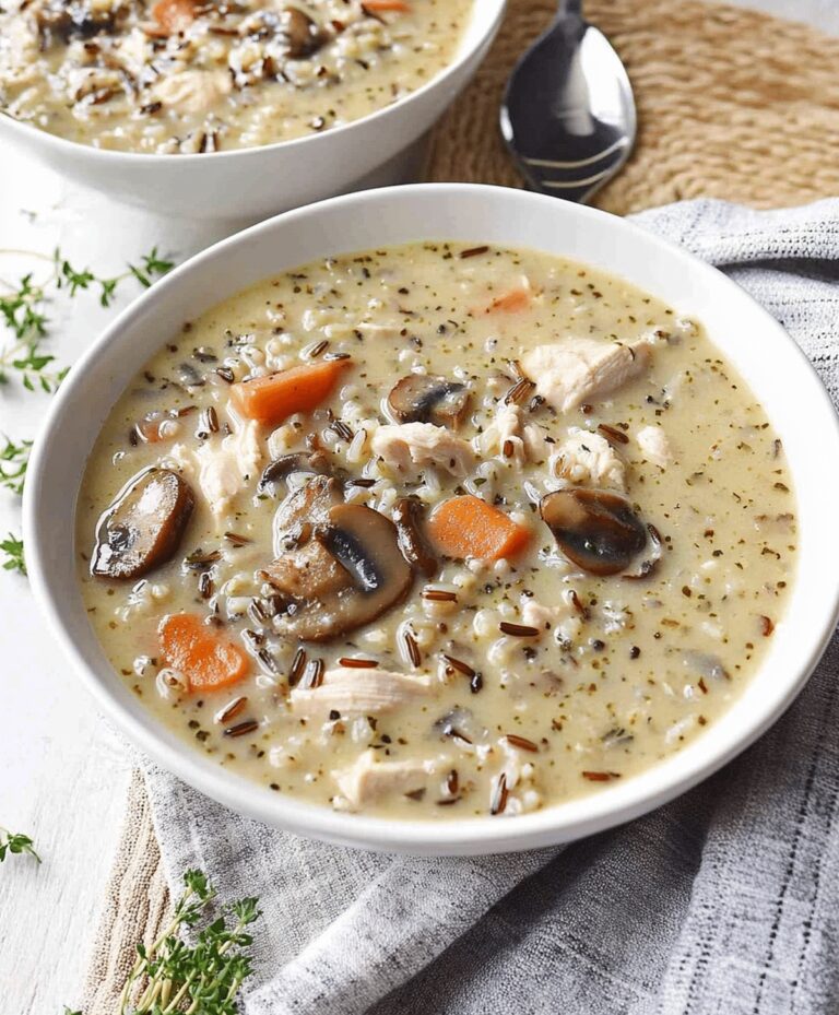 Creamy Mushroom Chicken And Wild Rice Soup Recipe