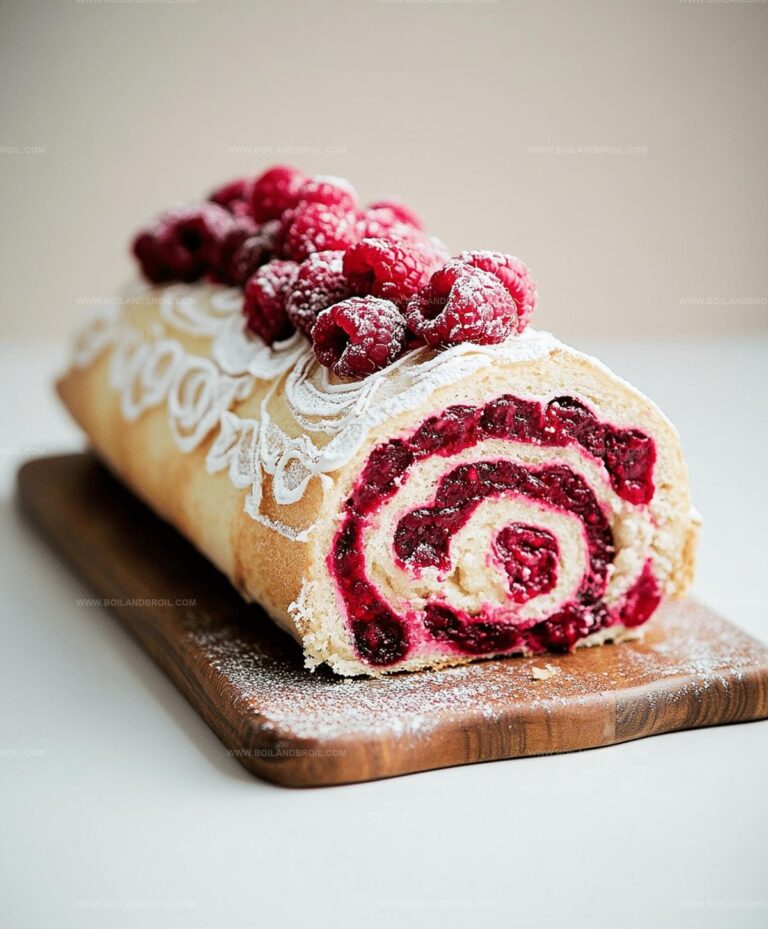 Christmas Raspberry Cake Roll Recipe