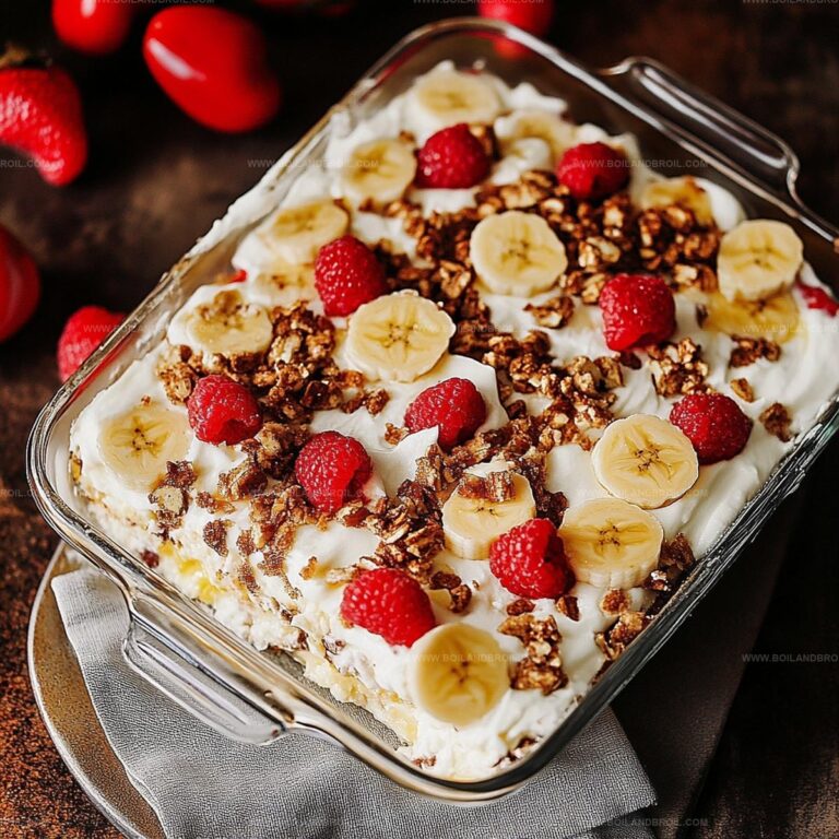 No-Bake Banana Split Casserole Recipe
