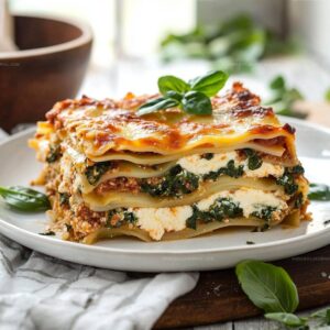 Easy Spinach Ricotta Slow Cooker Lasagna Recipe
