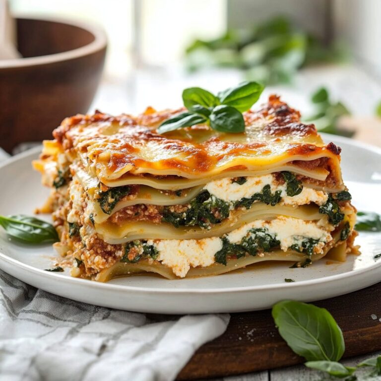 Easy Spinach Ricotta Slow Cooker Lasagna Recipe