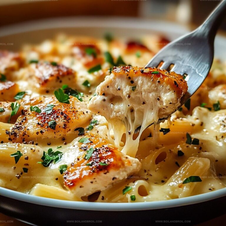 Creamy Garlic Parmesan Chicken Pasta Bake Recipe