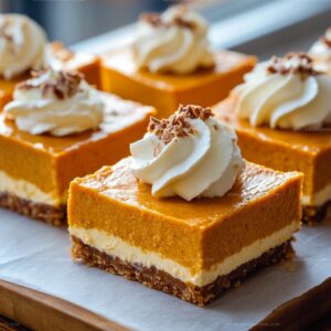 Decadent Pumpkin Cheesecake Bars Recipe