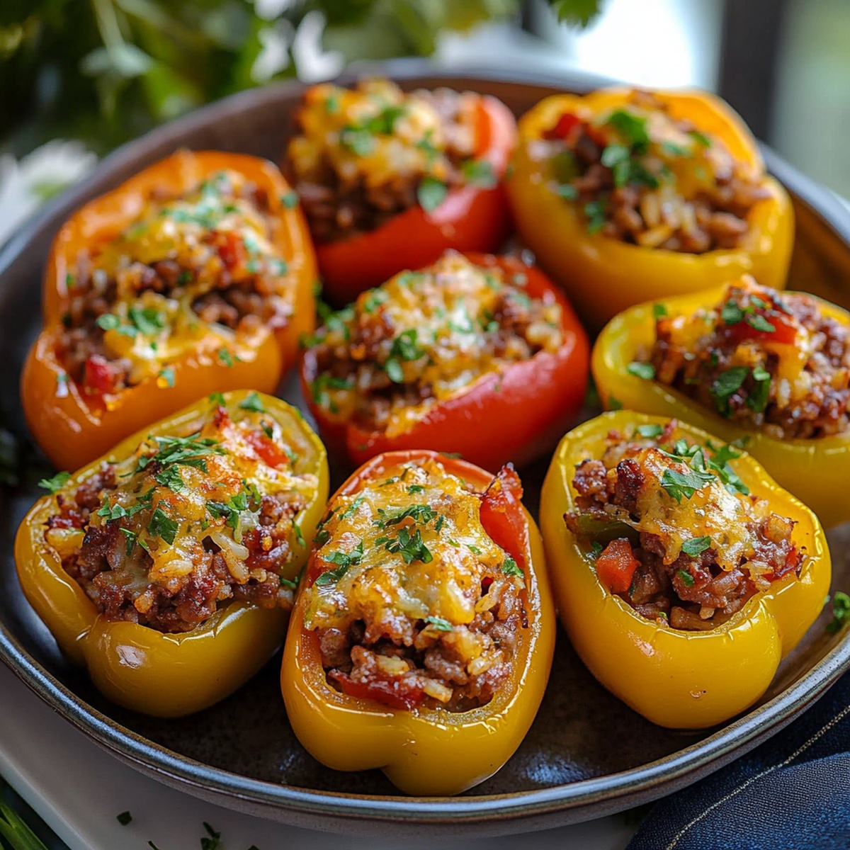 Stuffed Mini Peppers with Beef Rice Recipe