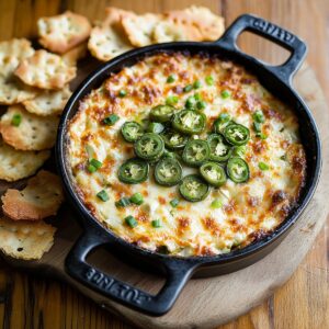 Creamy Baked Jalapeno Artichoke Dip Recipe