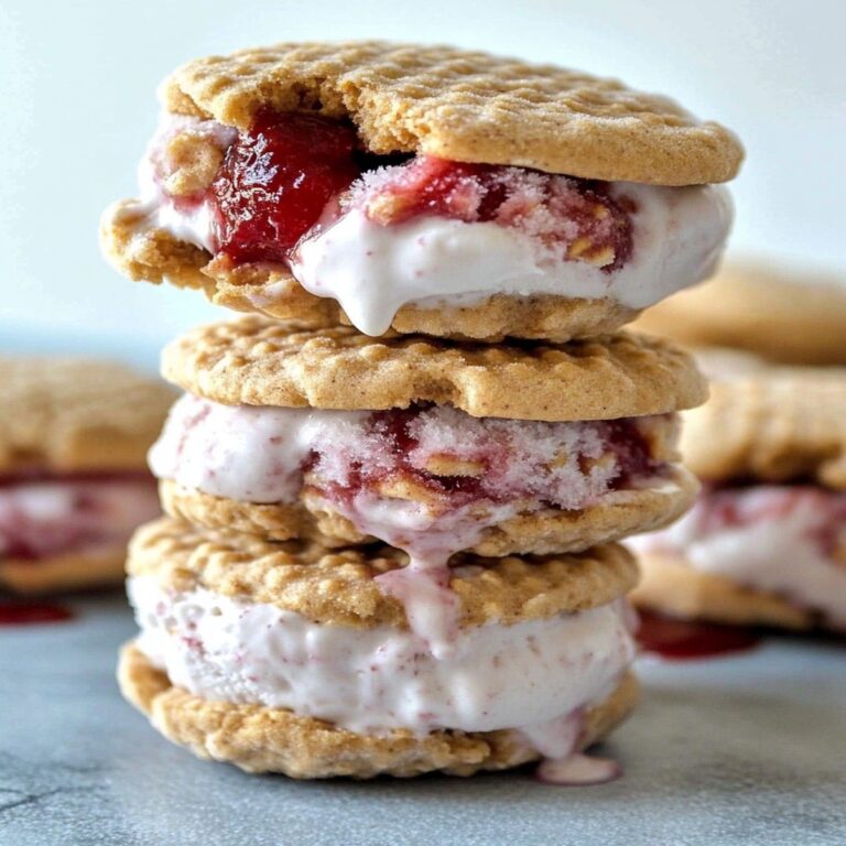 PB&J Puffed Cereal Ice Cream Sandwiches Recipe