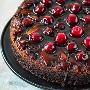 Chocolate Cherry Upside Down Cake Recipe