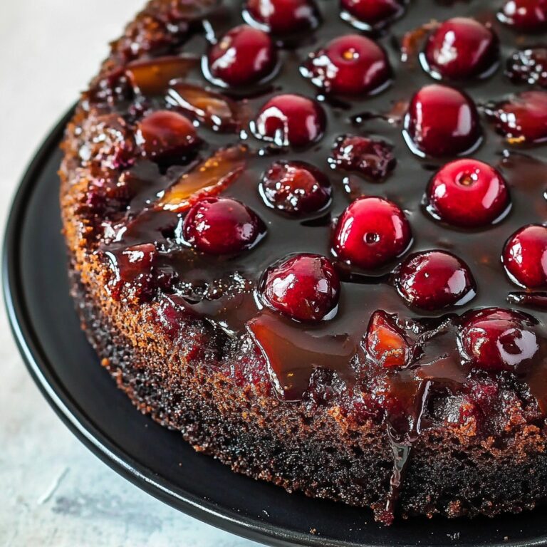 Chocolate Cherry Upside Down Cake Recipe