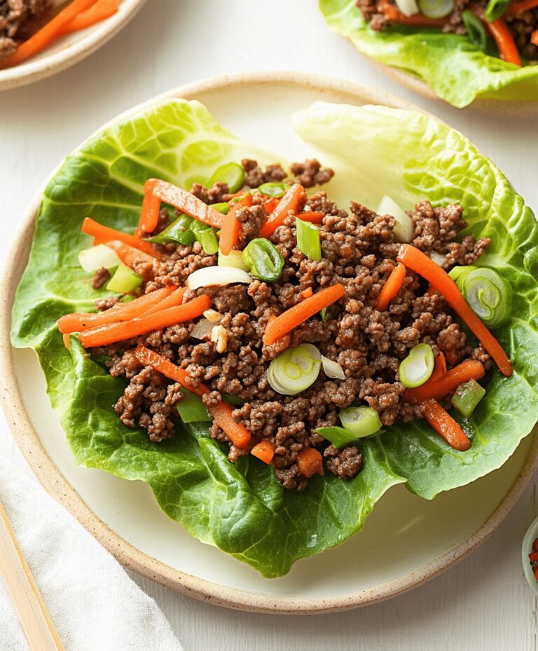 Asian-style Ground Beef Lettuce Wraps Recipe