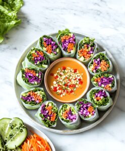 Vegetable Spring Rolls With Peanut Sauce Recipe