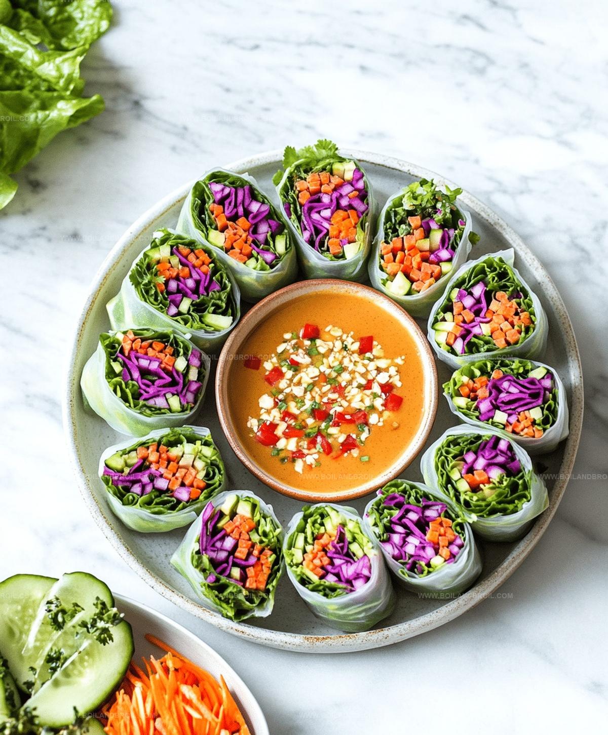 Vegetable Spring Rolls With Peanut Sauce Recipe