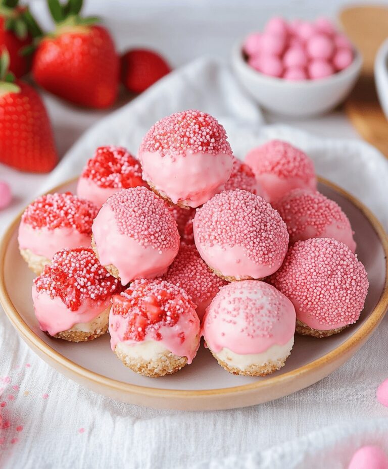 No-bake Strawberry Cheesecake Bites Recipe
