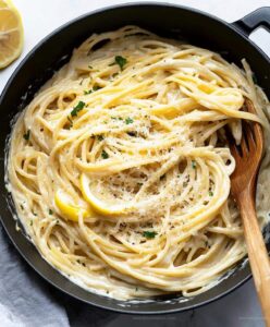 One Pot Lemon Garlic Parmesan Pasta Recipe