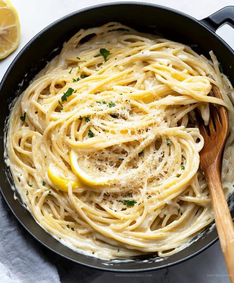 One Pot Lemon Garlic Parmesan Pasta Recipe
