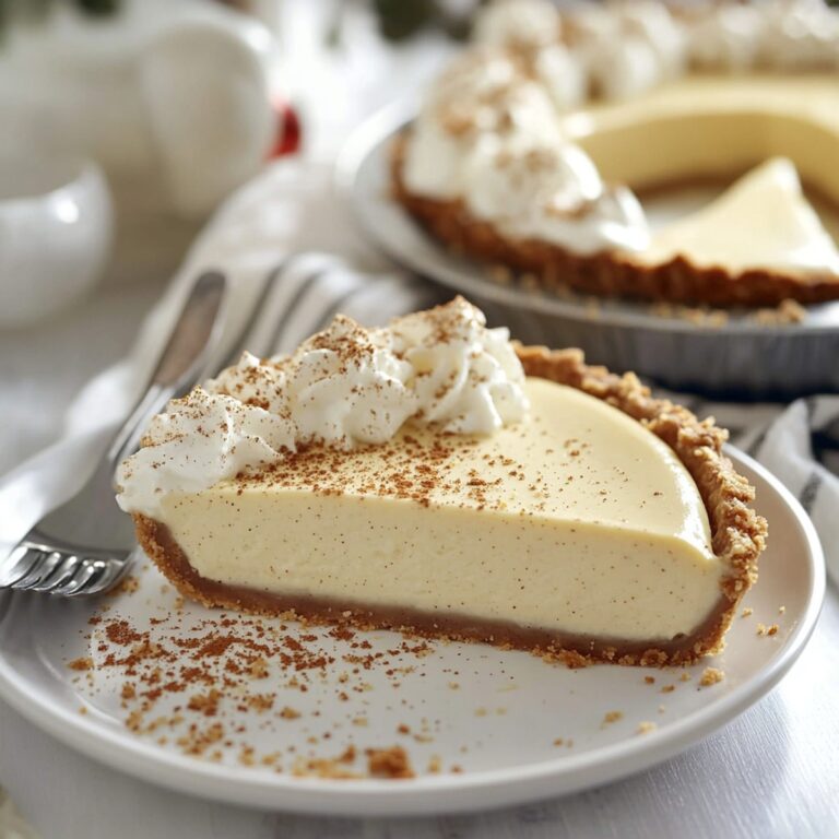 Easy No Bake Eggnog Pie Recipe