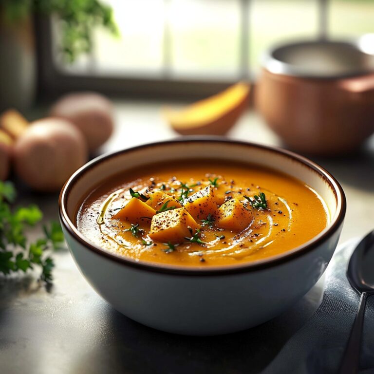Spicy Butternut Squash & Sweet Potato Soup Recipe