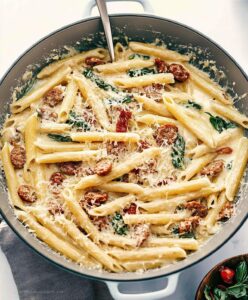 Creamy Tuscan Sausage Pasta Recipe