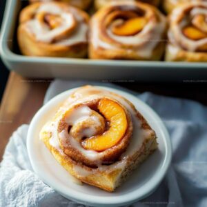 Peach Cobbler Cinnamon Rolls Recipe