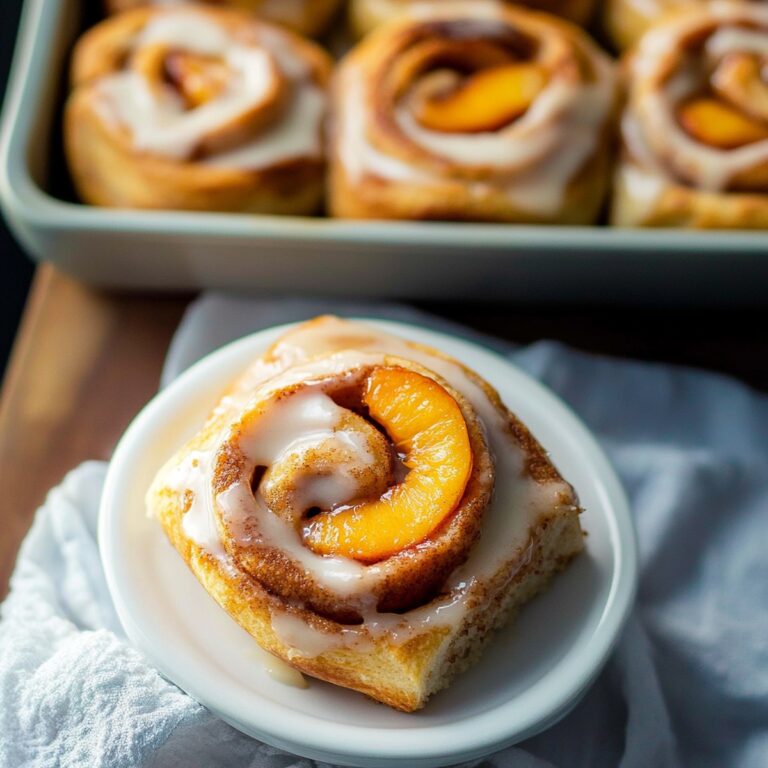 Peach Cobbler Cinnamon Rolls Recipe