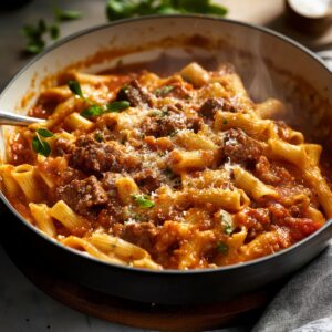 Beef Pasta in Tomato Sauce Recipe