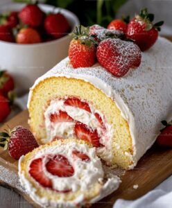 Strawberries And Cream Swiss Roll Recipe