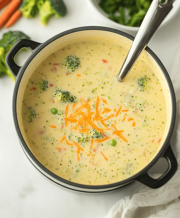 High Protein Broccoli Cheddar Soup Recipe