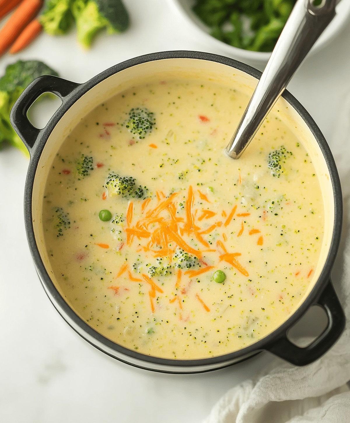 High Protein Broccoli Cheddar Soup Recipe