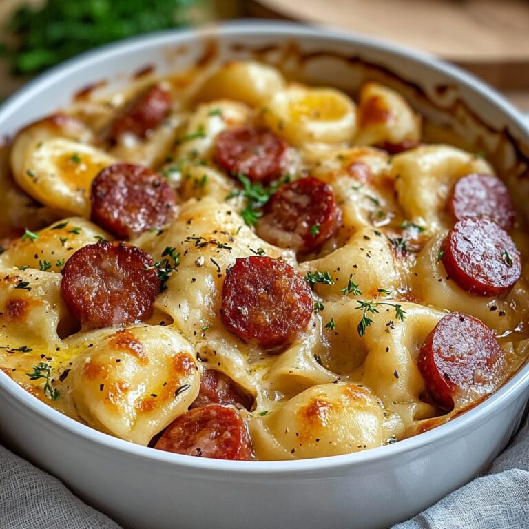 Easy Crockpot Pierogi Casserole with Kielbasa Recipe