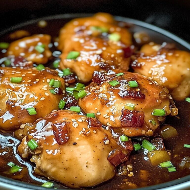 Slow Cooker Bacon Brown Sugar Garlic Chicken Recipe