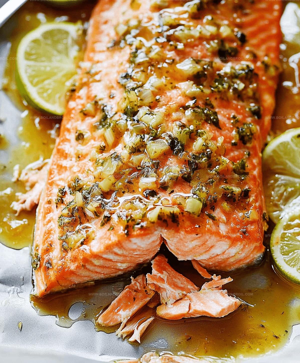Baked Honey Lime Garlic Butter Salmon Recipe