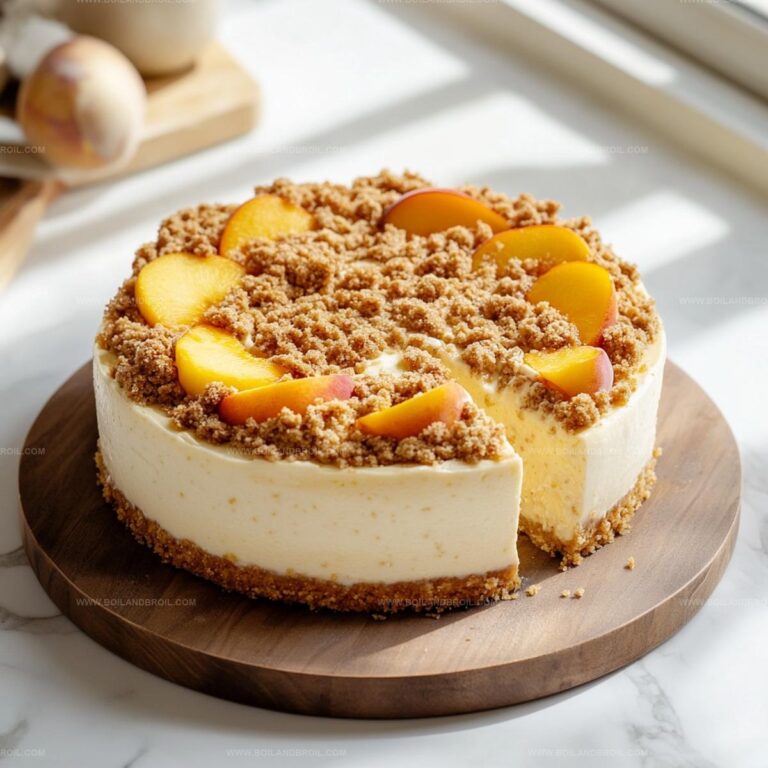 Peach Crumb Cheesecake Recipe